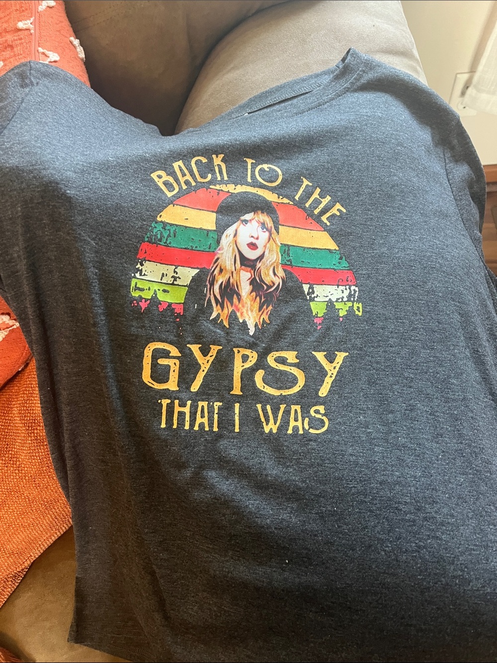 Back to the Gypsy That I Was Graphic Women’s Tee - Black